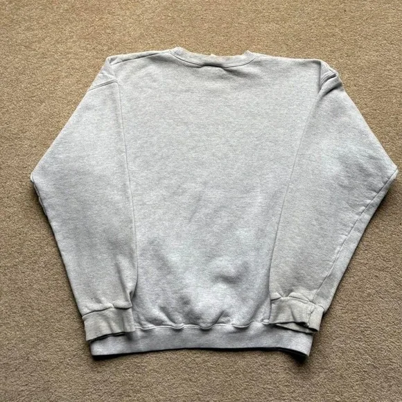 Vtg Notre Dame Crewneck Sweatshirt Large Heather Grey Fighting Irish Preppy - Picture 7 of 8